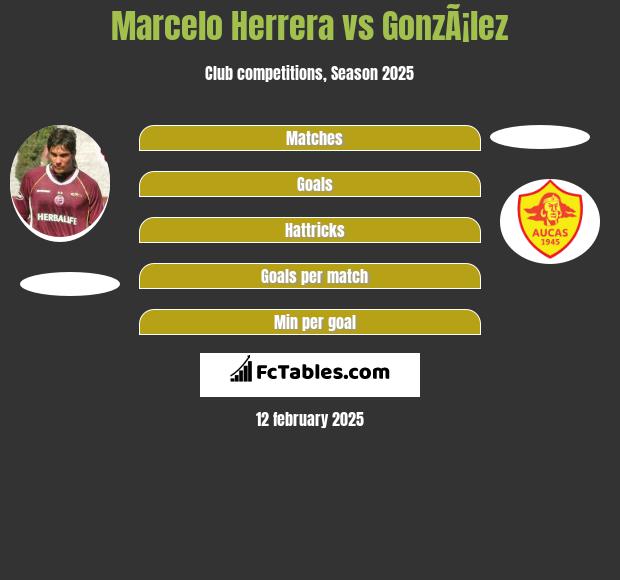 Marcelo Herrera vs GonzÃ¡lez h2h player stats