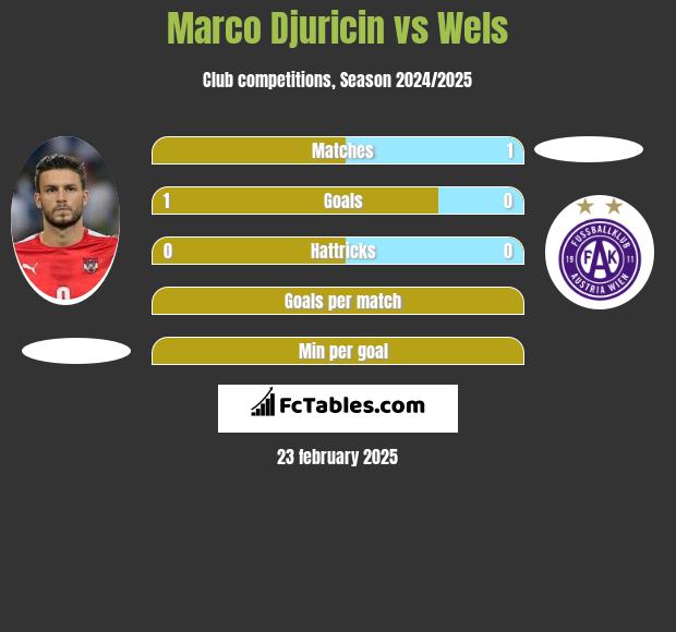 Marco Djuricin vs Wels h2h player stats