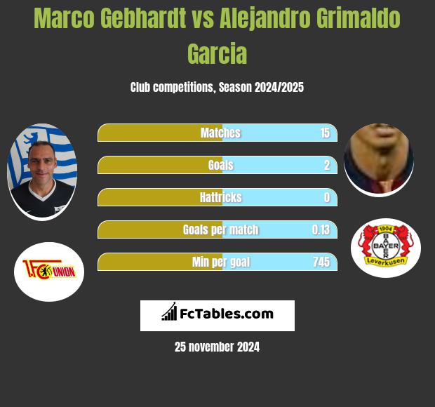 Marco Gebhardt vs Alejandro Grimaldo Garcia h2h player stats