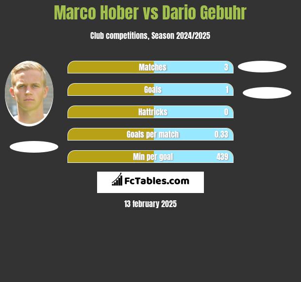 Marco Hober vs Dario Gebuhr h2h player stats