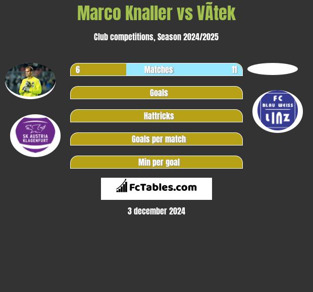 Marco Knaller vs VÃ­tek h2h player stats