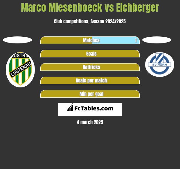 Marco Miesenboeck vs Eichberger h2h player stats