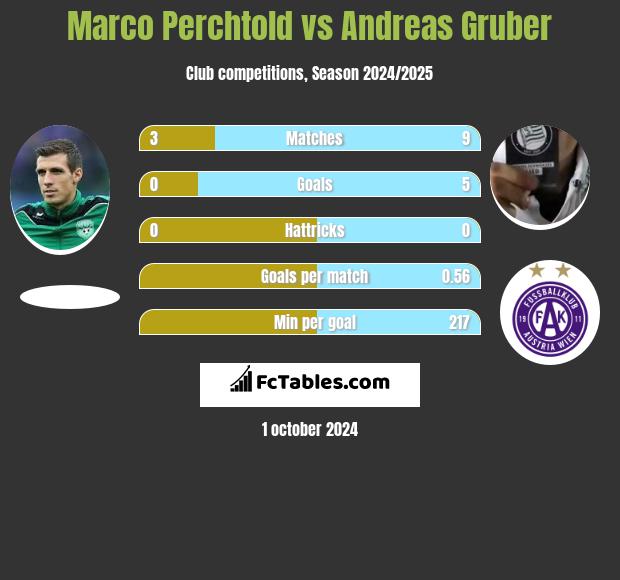 Marco Perchtold vs Andreas Gruber h2h player stats