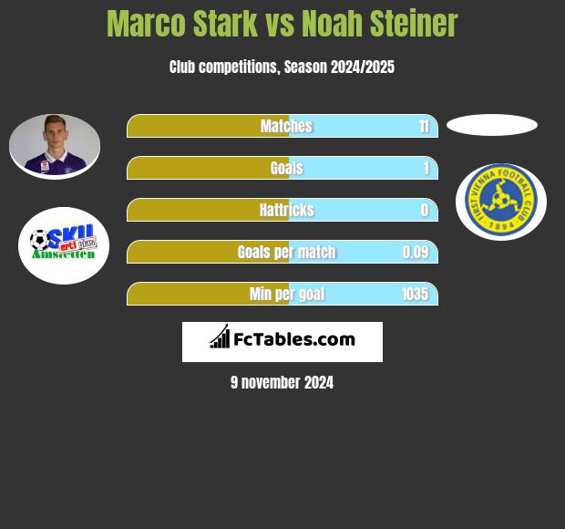 Marco Stark vs Noah Steiner h2h player stats