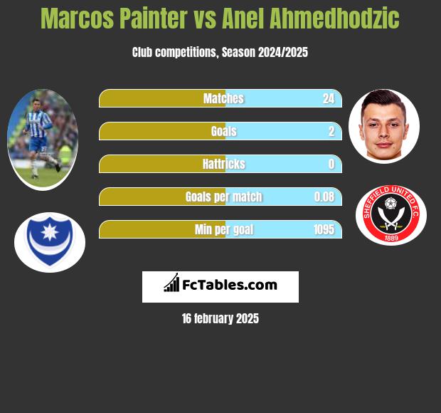 Marcos Painter vs Anel Ahmedhodzic h2h player stats