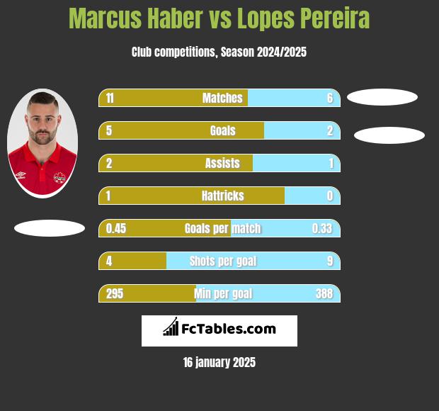 Marcus Haber vs Lopes Pereira h2h player stats