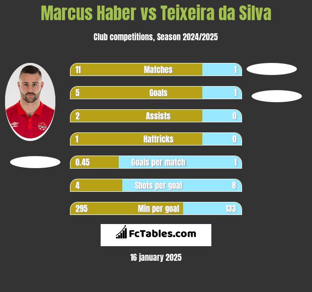 Marcus Haber vs Teixeira da Silva h2h player stats