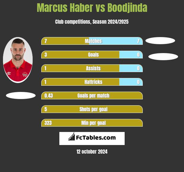 Marcus Haber vs Boodjinda h2h player stats