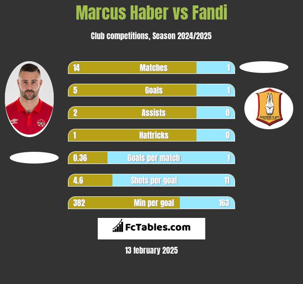 Marcus Haber vs Fandi h2h player stats