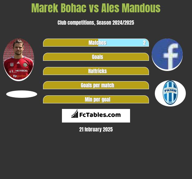 Marek Bohac vs Ales Mandous h2h player stats