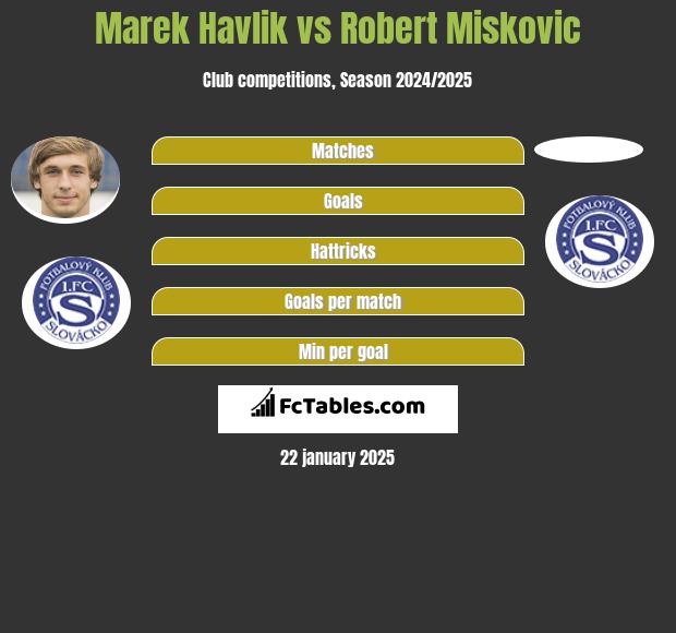 Marek Havlik vs Robert Miskovic h2h player stats