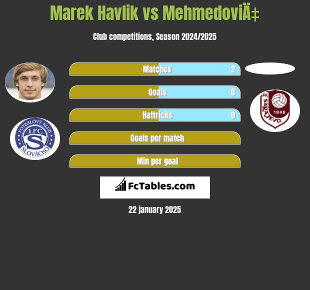 Marek Havlik vs MehmedoviÄ‡ h2h player stats