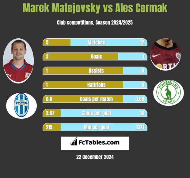 Marek Matejovsky vs Ales Cermak h2h player stats