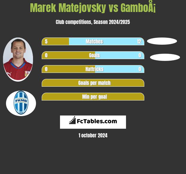 Marek Matejovsky vs GamboÅ¡ h2h player stats