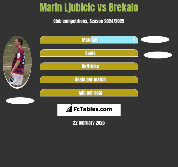 Marin Ljubicic vs Brekalo h2h player stats