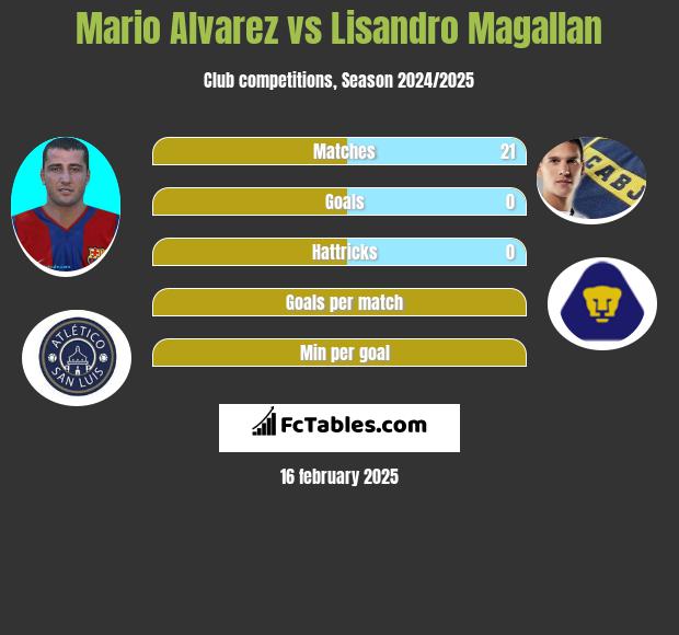 Mario Alvarez vs Lisandro Magallan h2h player stats