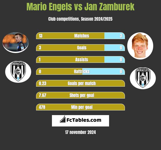 Mario Engels vs Jan Zamburek h2h player stats