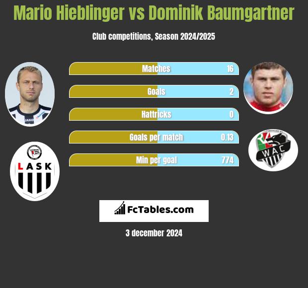 Mario Hieblinger vs Dominik Baumgartner h2h player stats