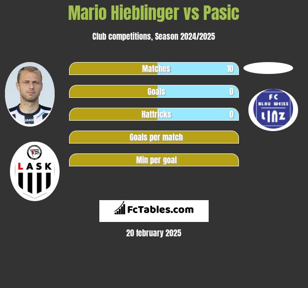 Mario Hieblinger vs Pasic h2h player stats