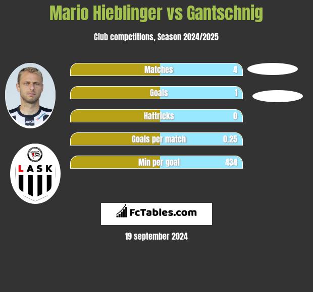 Mario Hieblinger vs Gantschnig h2h player stats