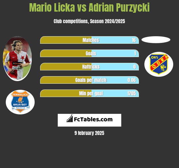 Mario Licka vs Adrian Purzycki h2h player stats