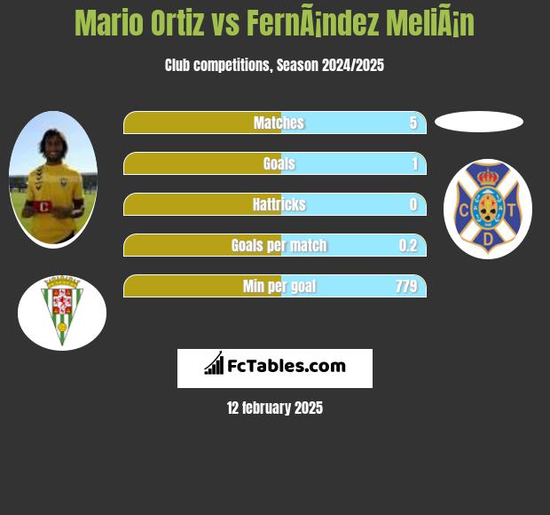 Mario Ortiz vs FernÃ¡ndez MeliÃ¡n h2h player stats