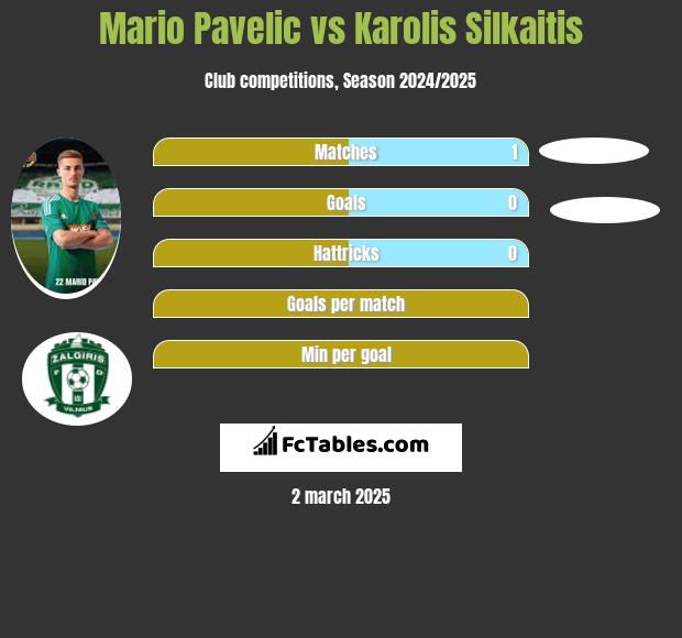 Mario Pavelic vs Karolis Silkaitis h2h player stats