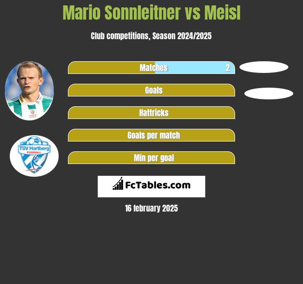 Mario Sonnleitner vs Meisl h2h player stats