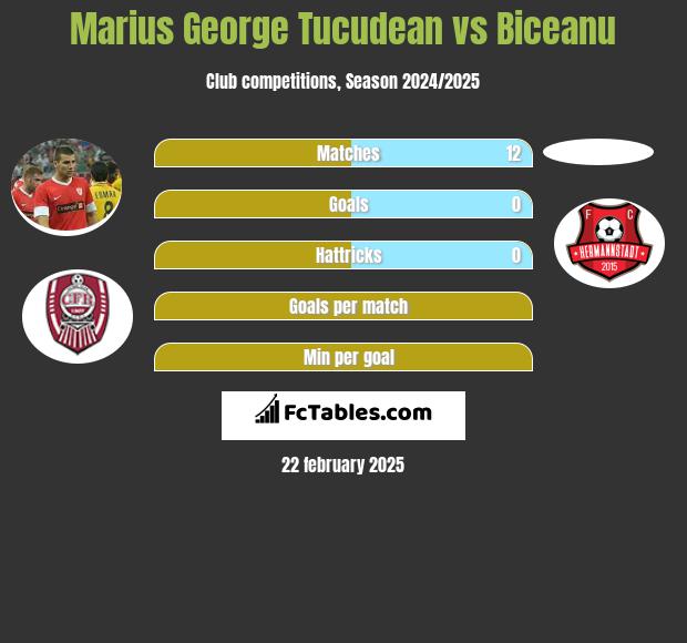 Marius George Tucudean vs Biceanu h2h player stats