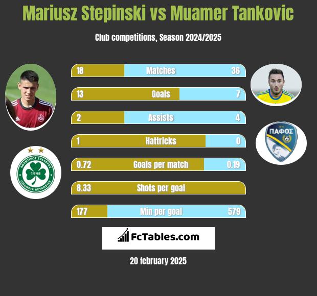 Mariusz Stępiński vs Muamer Tankovic h2h player stats