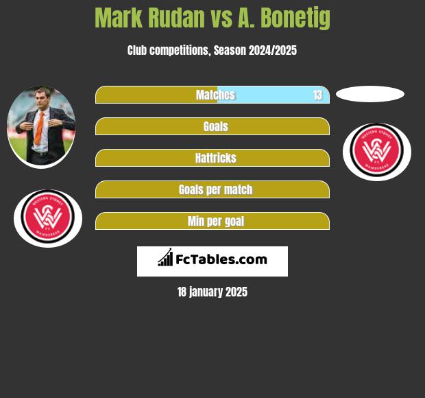 Mark Rudan vs A. Bonetig h2h player stats