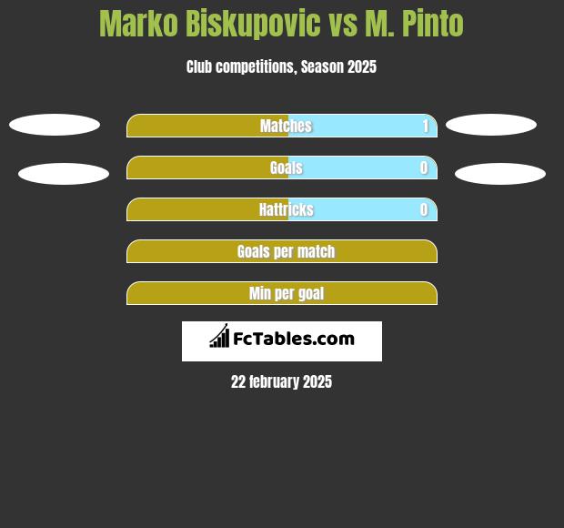 Marko Biskupovic vs M. Pinto h2h player stats