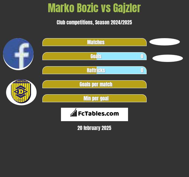 Marko Bozic vs Gajzler h2h player stats