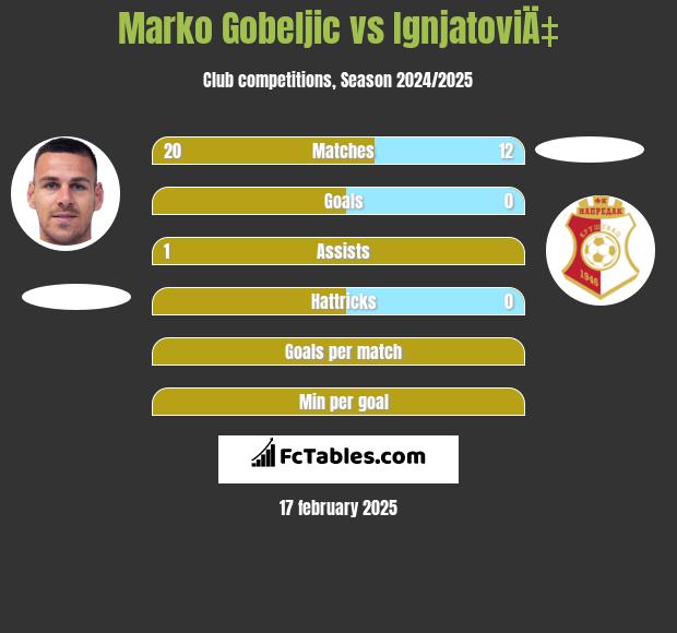 Marko Gobeljic vs IgnjatoviÄ‡ h2h player stats