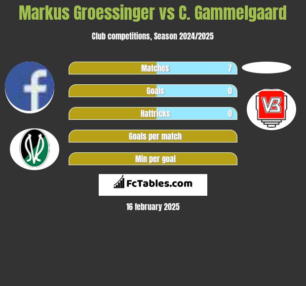 Markus Groessinger vs C. Gammelgaard h2h player stats