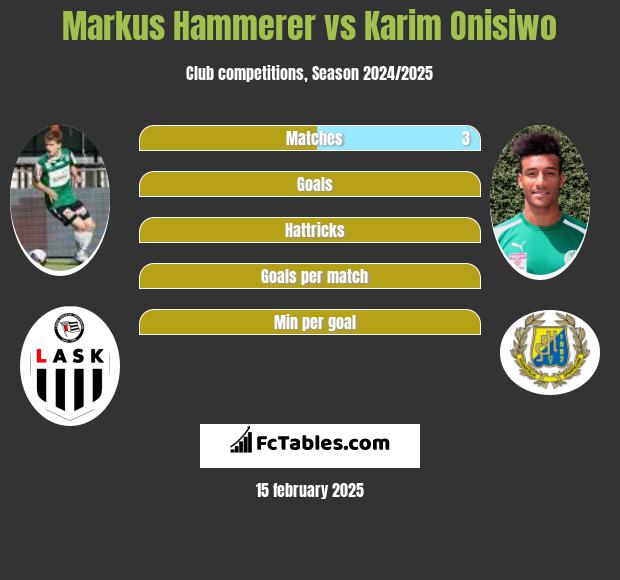 Markus Hammerer vs Karim Onisiwo h2h player stats