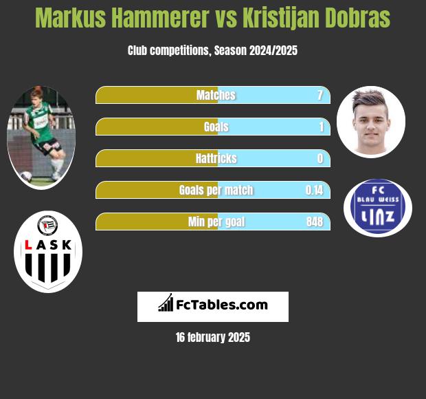 Markus Hammerer vs Kristijan Dobras h2h player stats