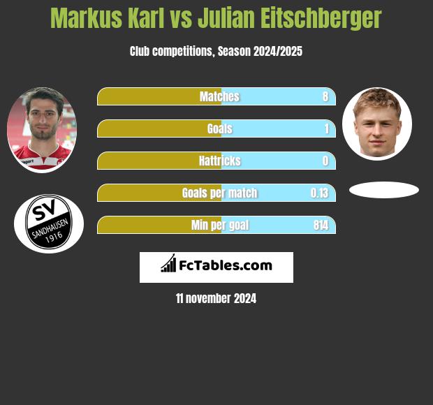 Markus Karl vs Julian Eitschberger h2h player stats