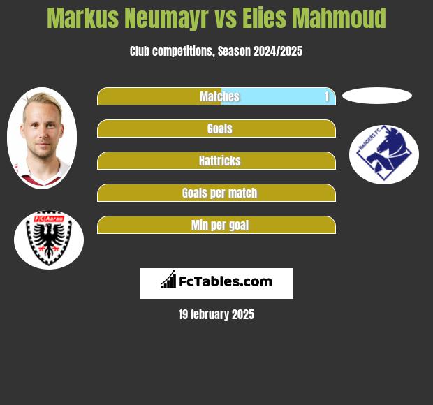 Markus Neumayr vs Elies Mahmoud h2h player stats