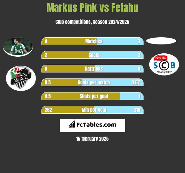 Markus Pink vs Fetahu h2h player stats