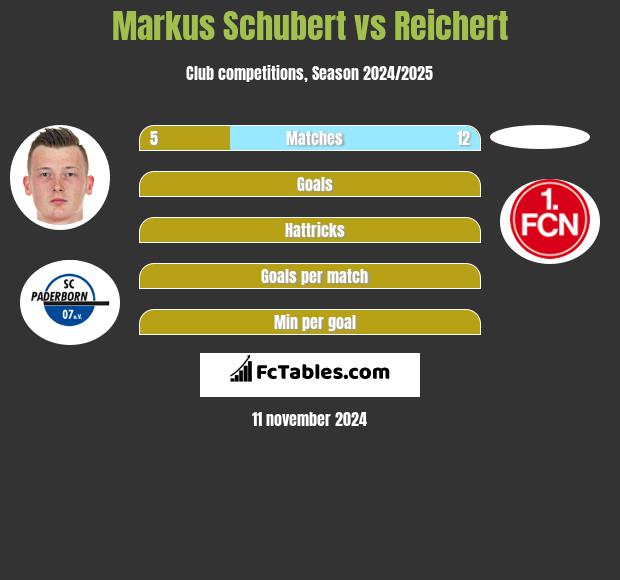 Markus Schubert vs Reichert h2h player stats