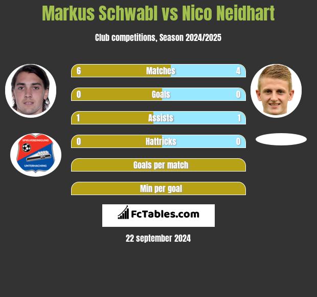 Markus Schwabl vs Nico Neidhart h2h player stats