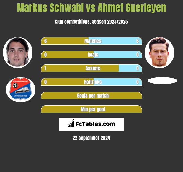 Markus Schwabl vs Ahmet Guerleyen h2h player stats