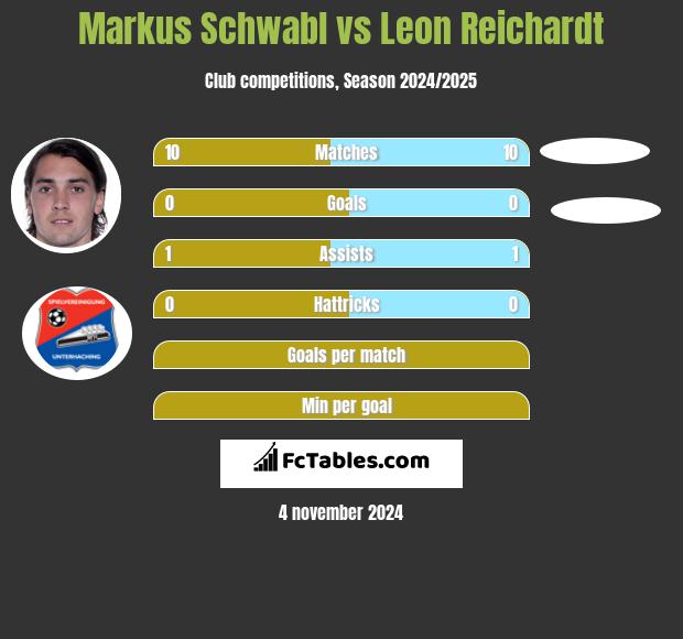 Markus Schwabl vs Leon Reichardt h2h player stats