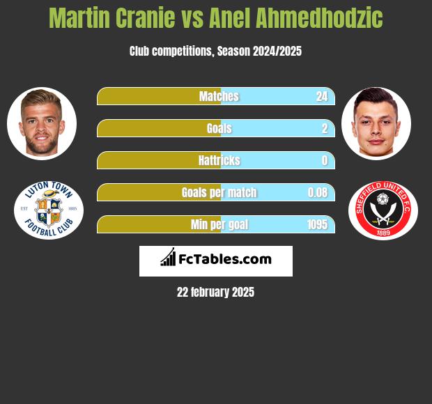 Martin Cranie vs Anel Ahmedhodzic h2h player stats