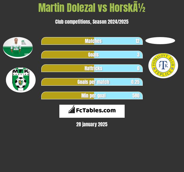 Martin Dolezal vs HorskÃ½ h2h player stats