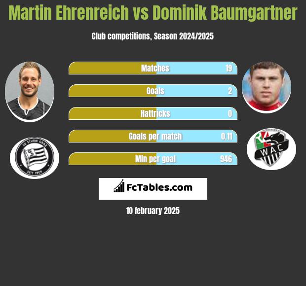 Martin Ehrenreich vs Dominik Baumgartner h2h player stats