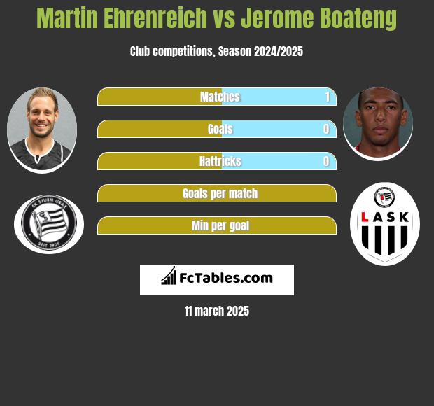 Martin Ehrenreich vs Jerome Boateng h2h player stats