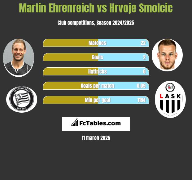 Martin Ehrenreich vs Hrvoje Smolcic h2h player stats