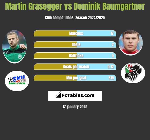 Martin Grasegger vs Dominik Baumgartner h2h player stats